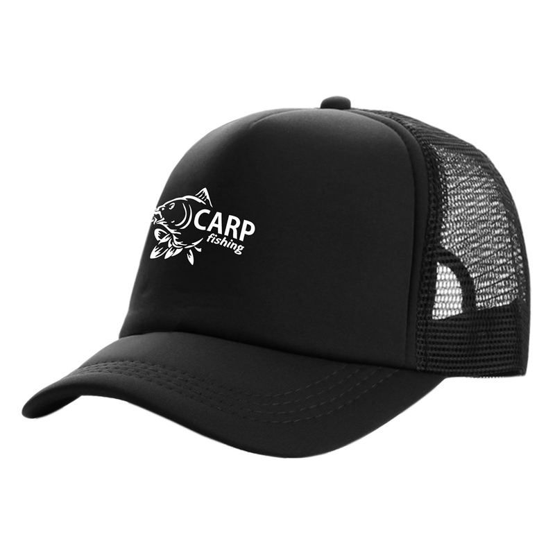 Carp Fish Trucker Kepsar Herr Roligt Fiske Utskrift Hatt Baseball Keps Cool Sommar Unisex Mesh Net Caps MZ-169_voghion.com