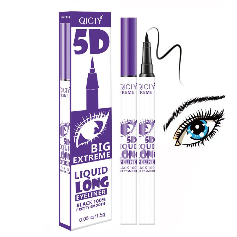 QICIY Wasserfester, ultrafeiner, dichter, wischfester Eyeliner_voghion.com