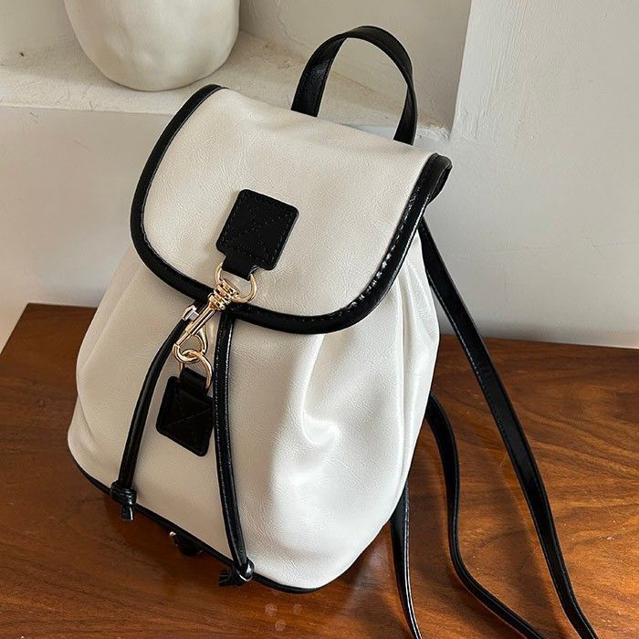 Soft Leather Women's 2025 Korean College Wind Casual Hundred Students Class Commuter Backpack Fashion Hundred_voghion.com