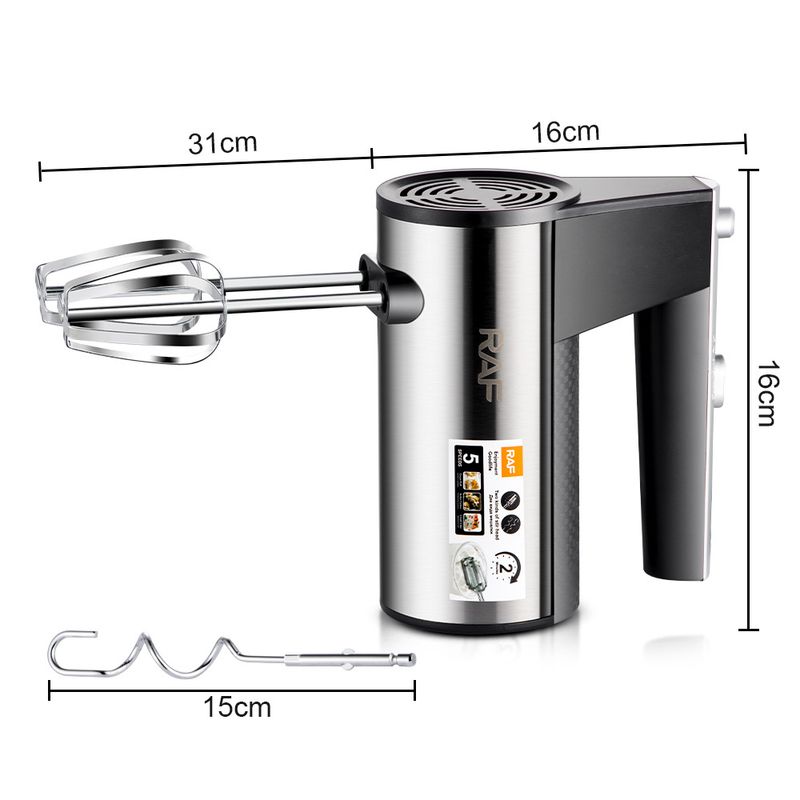 Batidora eléctrica doméstica estándar europea RAF para mezclar masa y huevos, totalmente automática, ligera y portátil._voghion.com