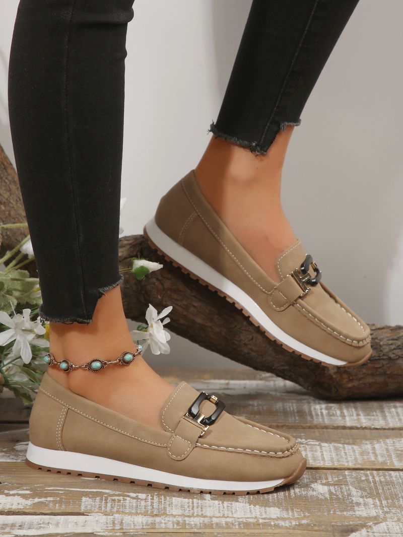 Fashion Fit Single für Frauen 24 neue runde Zehenpartie Mode lässig Plus Size Le Fu Dou Schuhe kleiner Duftstil_voghion.com