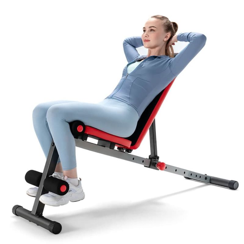 Strong And Tough Construction Multi-function Weight Bench With Adjustable Backrest_voghion.com