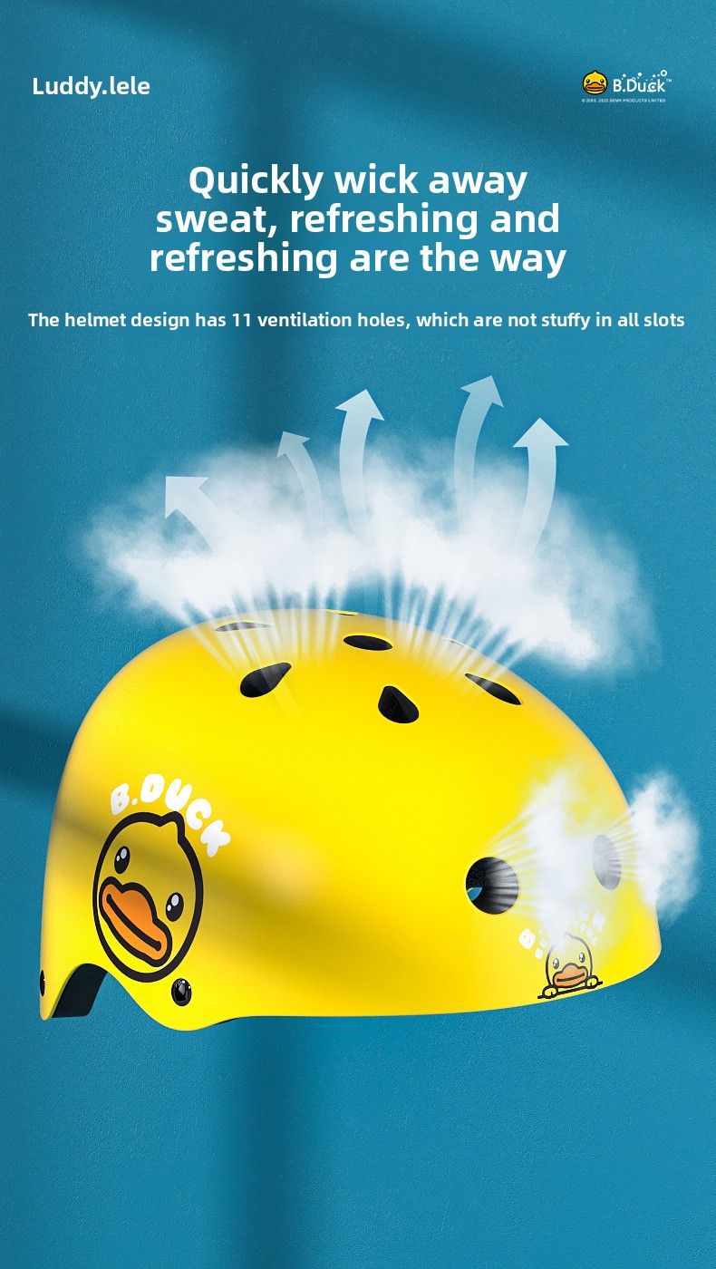 Casque d'équitation Le's B.duck pour enfants de 1 à 3 ans, draisienne, vélo, scooter, équipement de protection pour bébé_voghion.com