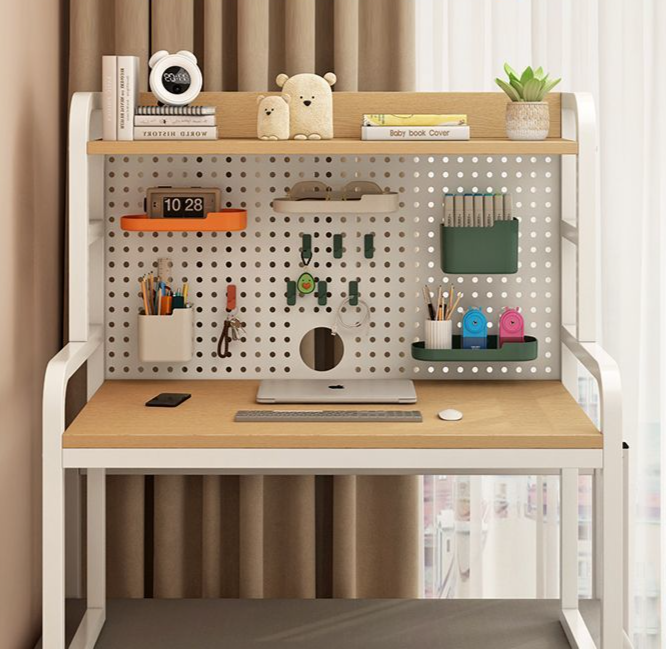 Pegboard Computer Boekenplank Geïntegreerde Studentenhuis Stapelbed Multifunctioneel Studiebureau_voghion.com