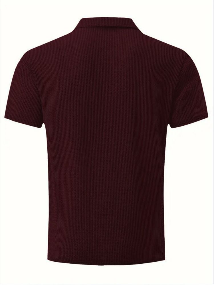 Nuova maglietta a maniche corte in seta ghiacciata di alta qualità Paul da uomo, colletto a camicia, tinta unita estiva_voghion.com