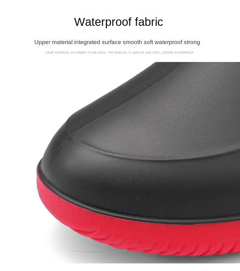 Single Shoe Midsole Waterproof Mouth Rain Boots 39-45_voghion.com