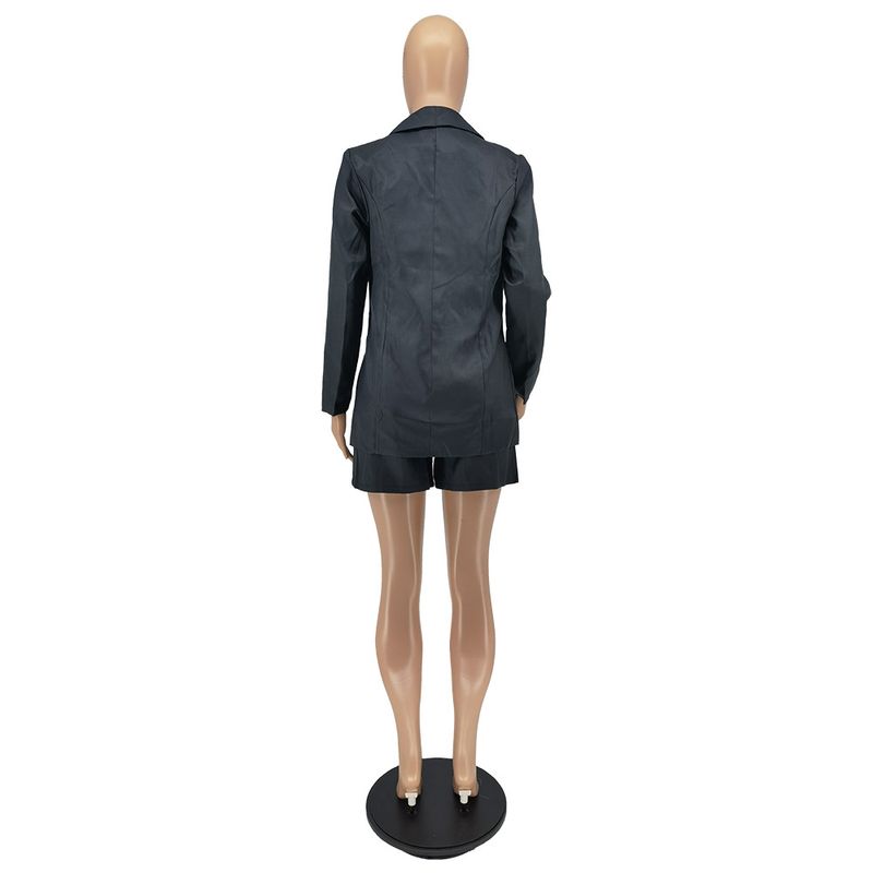 Damenbekleidung Sommermode Neue einfarbige Spitze Kleiner Anzug Dreiteiliger Anzug_voghion.com