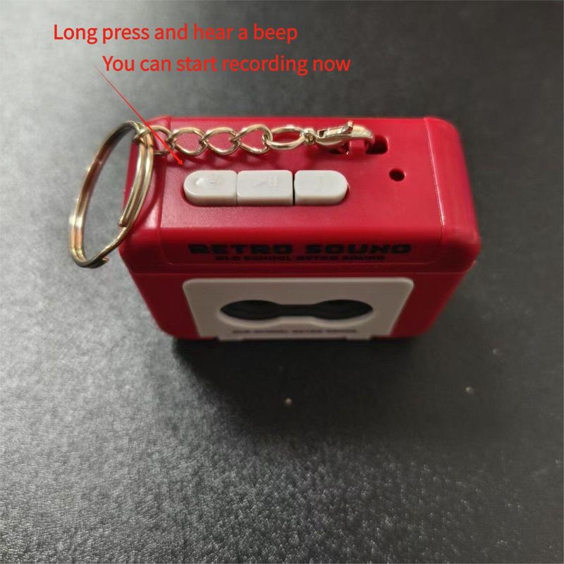 Mini registratore retrò più venduto, divertente carillon registrabile, ciondolo portachiavi, ornamento regalo_voghion.com
