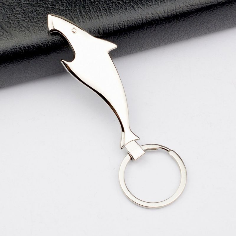 Simulierter Hai-Flaschenöffner-Schlüsselanhänger, Auto-Metall-Schlüsselring, Schlüsselanhänger für Herren und Damen, Werbegeschenke_voghion.com