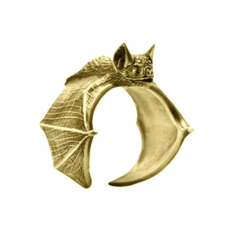 2025 Mode Stijl Dames en Heren Retro Open Verstelbare Ring Vleermuis Dier Vorm, Gevleugelde Halloween Ring, 1 stuk_voghion.com