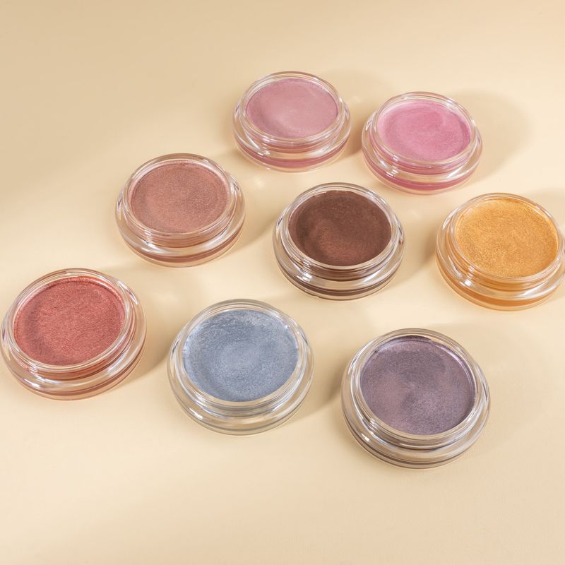 Sombra Monocromática Mousse Sombra Iluminadora Pó Iluminador Fácil de Colorir Pó Iluminador Rosto de Sereia_voghion.com