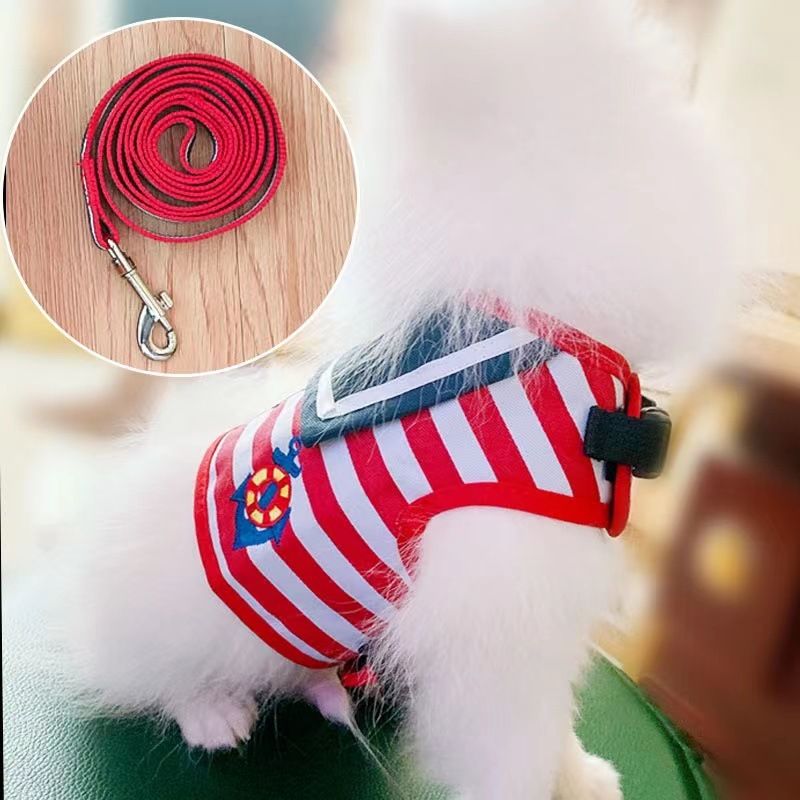 Pet Harness Teddy Poodle Pomeranian Vest-Style Walking Leash Puppy Small Dog_voghion.com