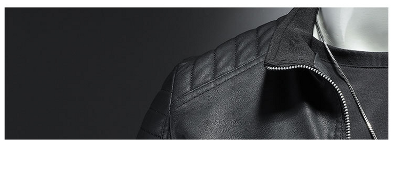 Men's Clothing Jacket Leather Jacket Slim Fit_voghion.com