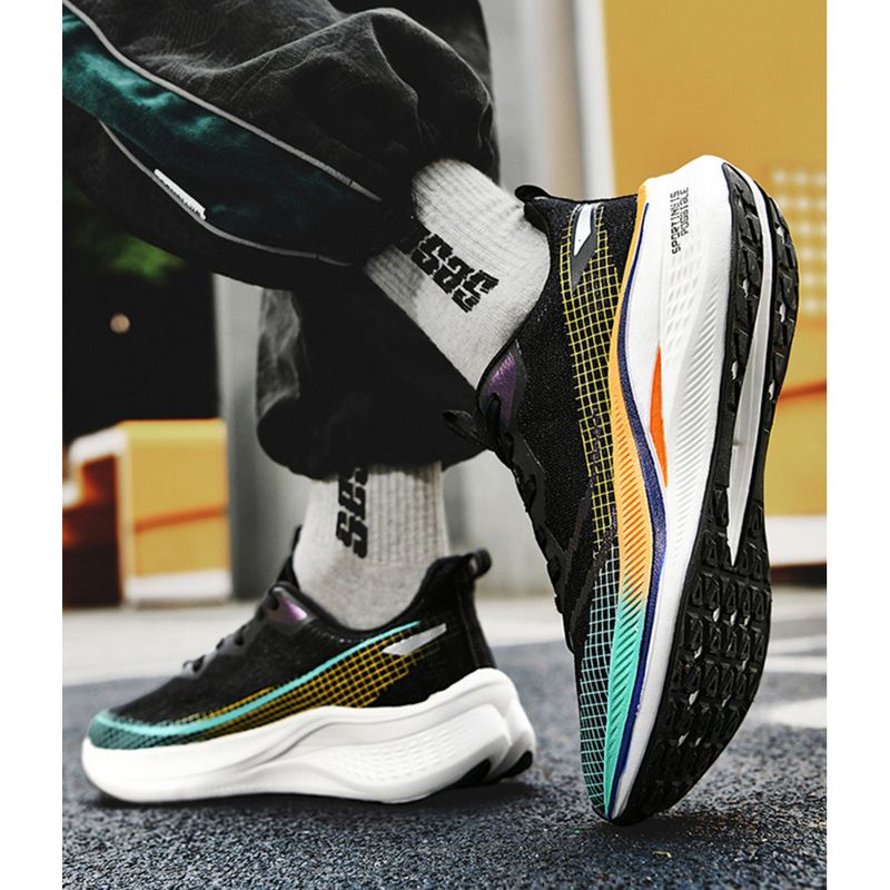 Zapatillas deportivas transpirables con amortiguación de impactos y placa de carbono para carreras de estudiantes, para hombre y mujer, 2024_voghion.com