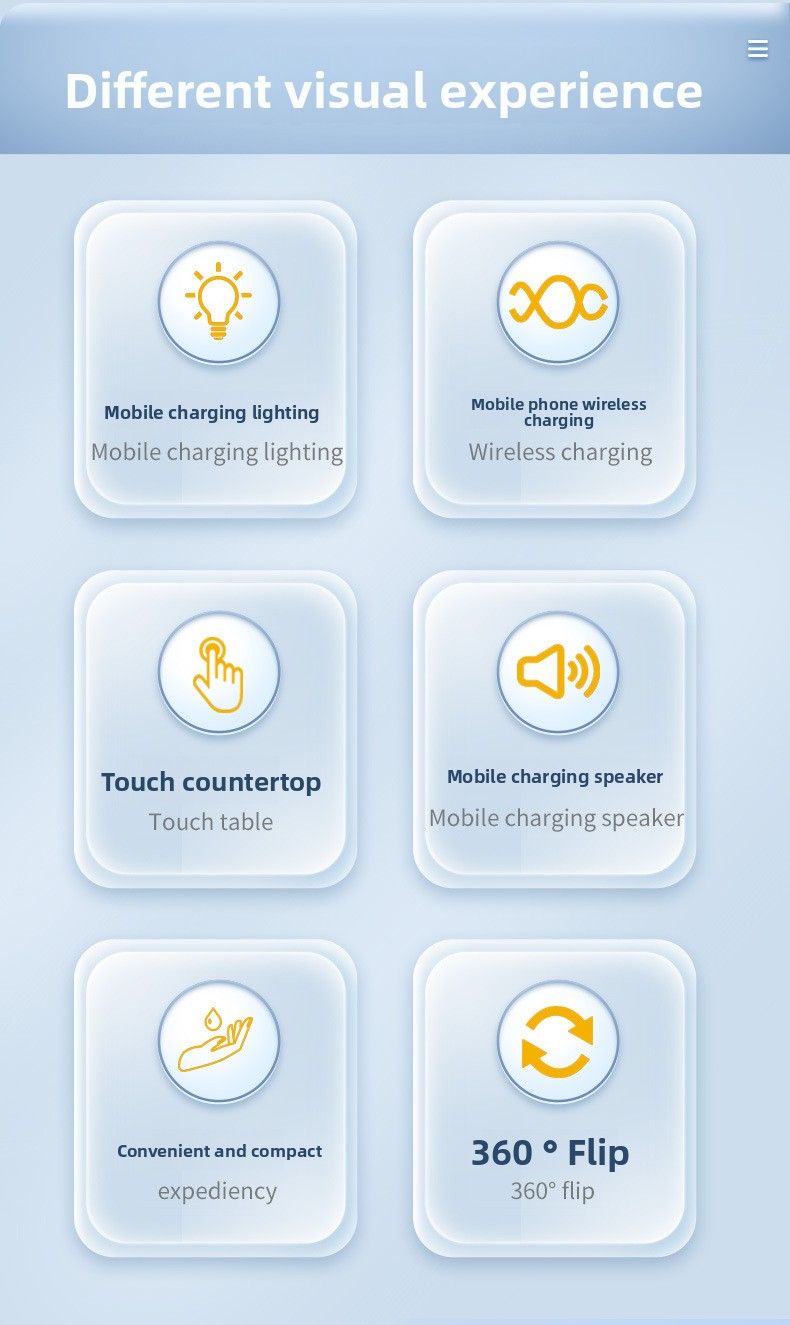 Altoparlante Bluetooth + regolazione della luce multilivello + ricarica wireless_voghion.com