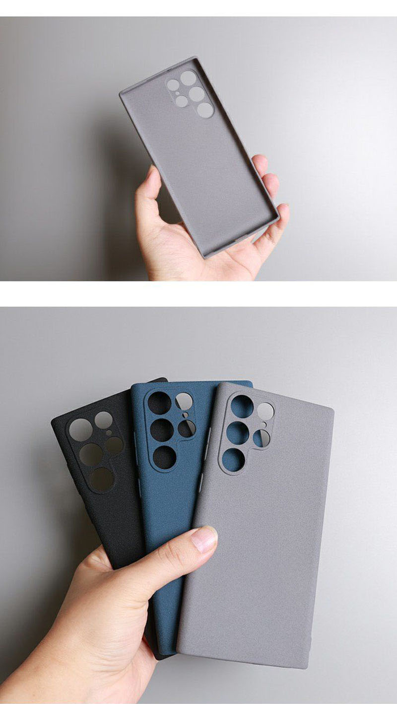 Sandstone Slim Matte Phone Case On For Samsung Galaxy S22 S21 S20 Ultra FE Plus S 22 21 20 5G 2022 S21FE S20FE Soft Back_voghion.com