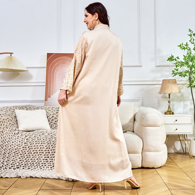 Dubai Clothing Factory Muslim Robe Women's Long New Bead Evening Dress Abaya_voghion.com