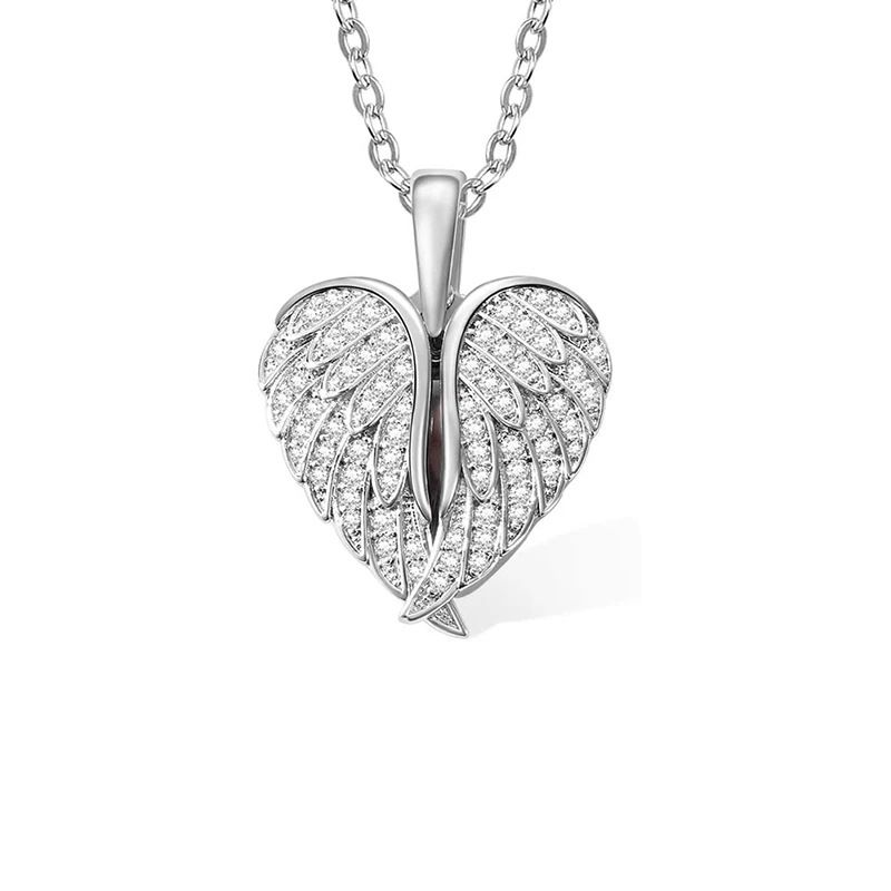 Collana con cuore personalizzato con doppio strato di zirconi alla moda per San Valentino, per donna_voghion.com