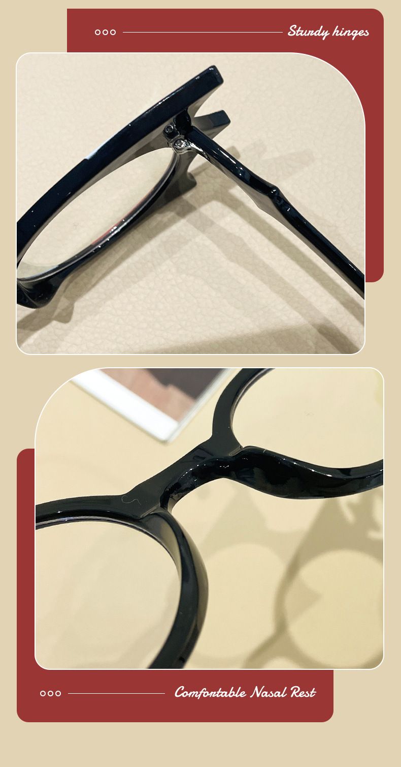 New personalized little devil glasses frame bat shape anti-blue flat mirror_voghion.com