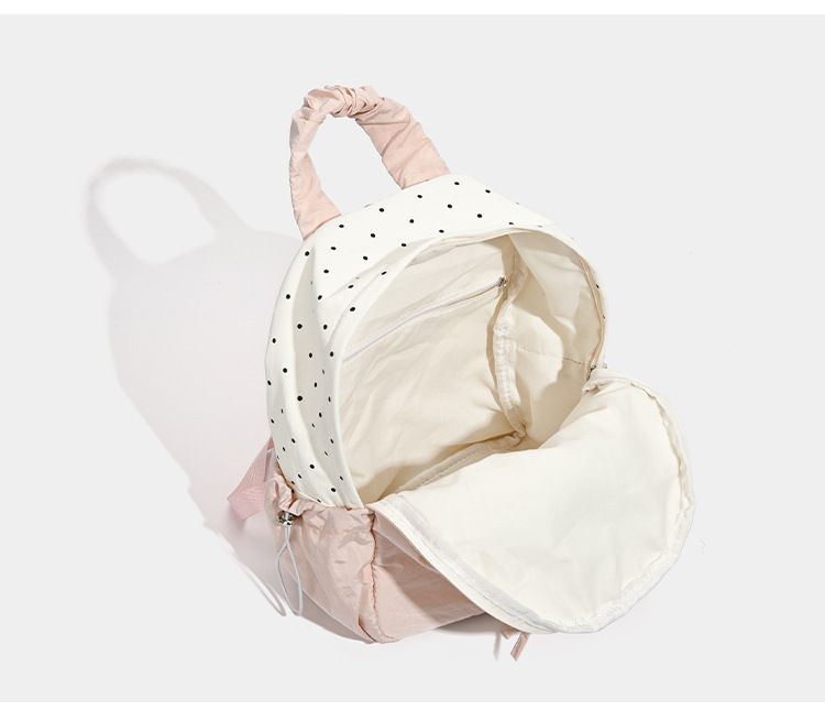 Cute Backpack, Dot Polka Multifunctional 2025 Fall/Winter New Women's Double-Shoulder Bag Versatile Backpack,_voghion.com