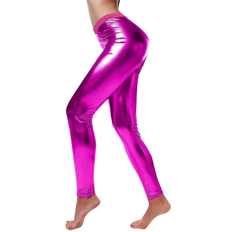 Underkläder Nya Hot Stamping Läder Leggings i flera storlekar Godisfärgade Nattklubb Slimming Läderbyxor som inte är lätta att bleka_voghion.com