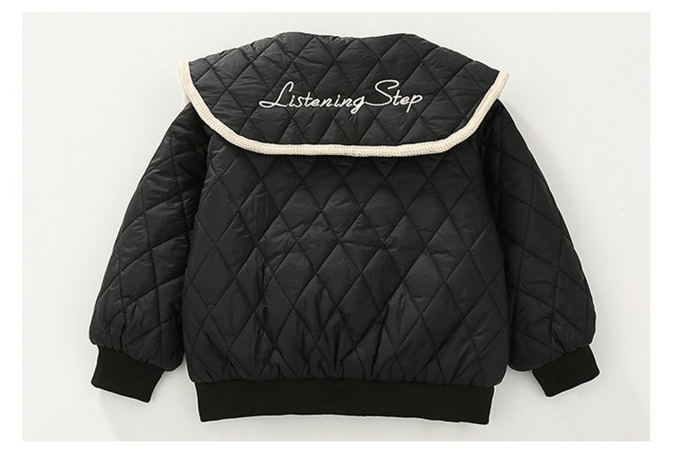Παιδικό ζεστό κολάρο κούκλας με επένδυση από βαμβάκι για φθινόπωρο και χειμώνα, κοντό και ελαφρύ μπουφάν με επένδυση από βαμβάκι_voghion.com