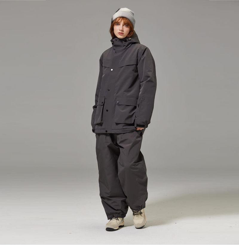 001 Ski Suit Double Single Board Set Couple Outfit Unisex Trendy Style_voghion.com