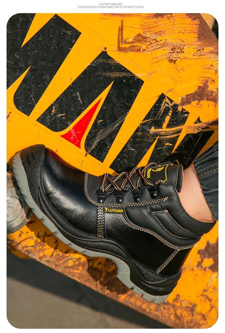 Stivali antinfortunistici, resistenti, di protezione di sicurezza, da lavoro, da uomo, con punta in acciaio indistruttibile, anti-smash, anti-perforazione, scarpe di sicurezza_voghion.com
