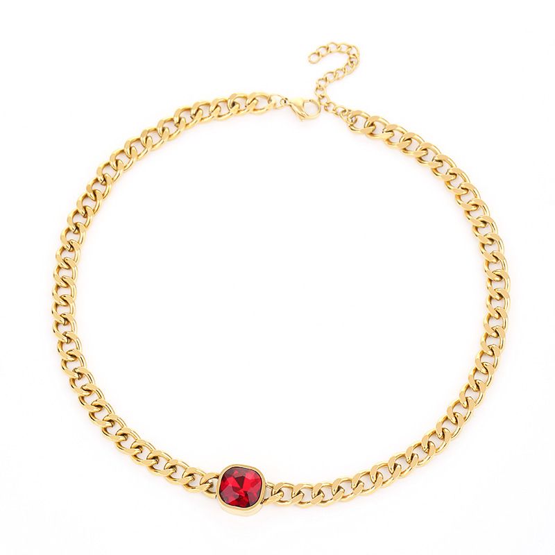 Gute New Trend Cuban Chain Necklace Bracelet Ring Earrings Real Gold Plated Titanium Steel Non-Fading Set_voghion.com