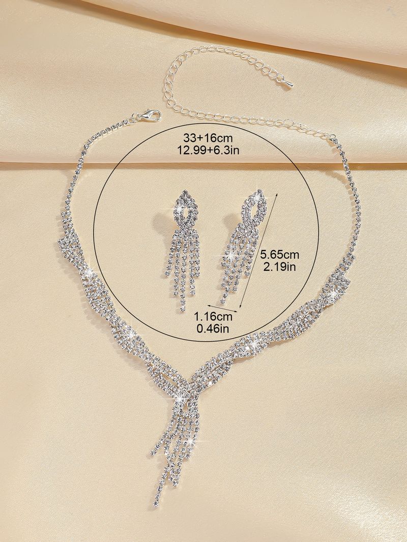 halsbandsset örhänge smyckesset bankettklänningsset halsband moderiktigt brudsmycken_voghion.com