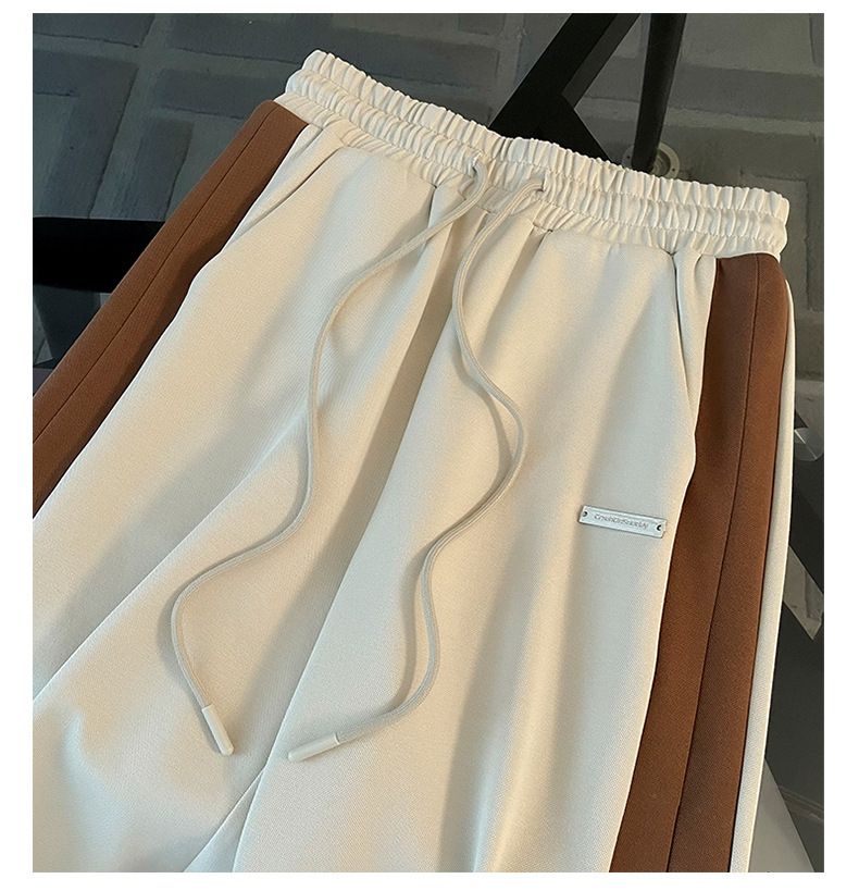 Damenbekleidung Damen Herbst Nische Freizeit Sportanzüge Slim Fit Kapuzenjacke mit Reißverschluss Hose mit weitem Bein zweiteiliger Anzug trendy_voghion.com