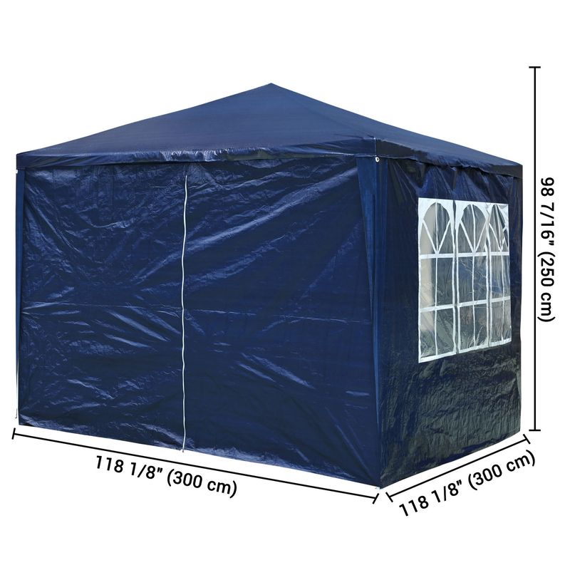 3*3m Gazebo/Wedding Tent w/4 Side Wall_voghion.com