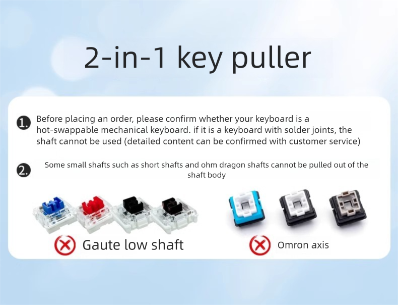 Key Puller 2-in-1 Integrated Mechanical Keyboard CIY Switch Body Clamp Hot Swap Removal Keycap Tool_voghion.com