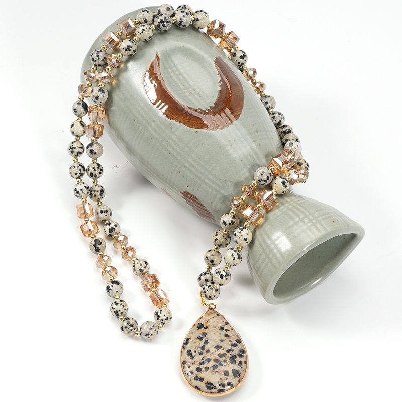 Zuckerwürfel-Kristall, 8 mm, runde Perlen, Tigerauge-Stein, Ted-Stein, natürlicher Halbedelstein, Pullover-Kette, Halskette, handgefertigt_voghion.com
