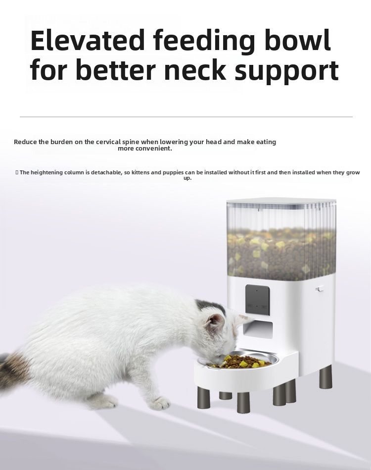 Smart WiFi Pet Feeder With Timer, Portion Control, Dual Bowls And Visual Monitoring For Cats And Dogs_voghion.com