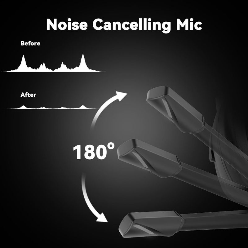 PC/PS4/PS5/Xbox One/Switch için Oyun Kulaklığı, Gürültü Önleyici Esnek Mikrofonlu Stereo Surround Sesli Oyun Kulaklığı, 3,5 mm'lik Bilgisayar Kulaklığı_voghion.com