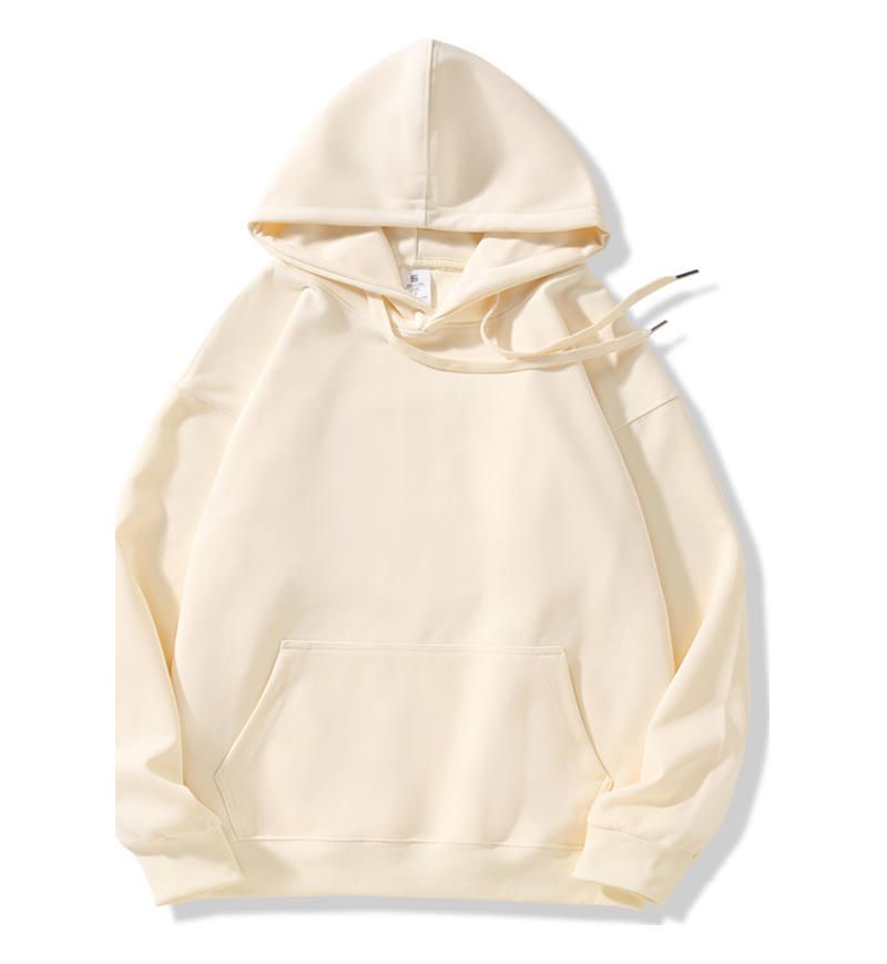 400 g Silberfuchs-Fleece-gefüttertes Sweatshirt, langärmelig, überschnittene Schultern, Kapuzenpullover, lockere Passform, Herbst/Winter, Herren, koreanischer Stil_voghion.com