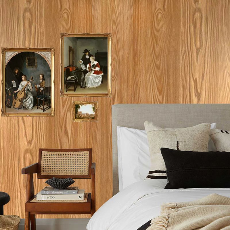 New Brown Wood Grain Self-Adhesive Home Decor DIY Wardrobe Renovation Background Wall PVC Wallpaper_voghion.com