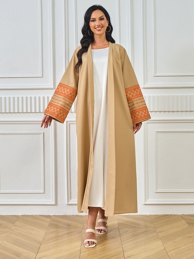 Sieviešu apģērbs Abaya Tuvo Austrumu musulmaņu modes elegants kardigans izšūta kleita sieviešu halāts_voghion.com