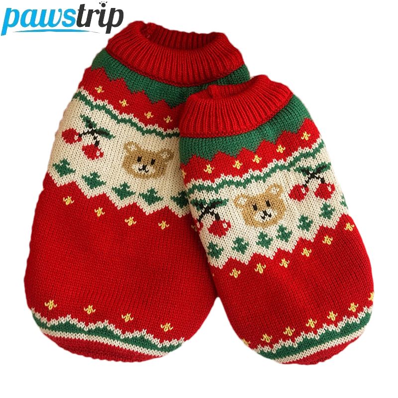 Christmas Clothing Small And Medium Dogs, Knitted Clothes For Chihuahua Puppies, Teddy, Accessories By PawParty Store_voghion.com