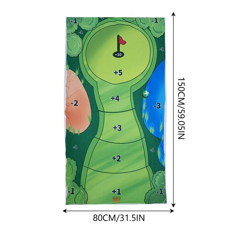 Mini Casual Game Set Indoor Outdoor Mat Golf Ball Training Practice Mats for Children Correct Hitting Posture_voghion.com