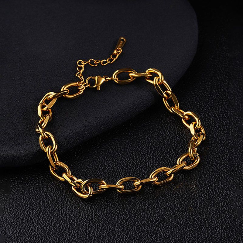 Braccialetto fai da te in acciaio al titanio per uomo e donna, alla moda, leggero, versatile, raffinato, resistente allo sbiadimento._voghion.com