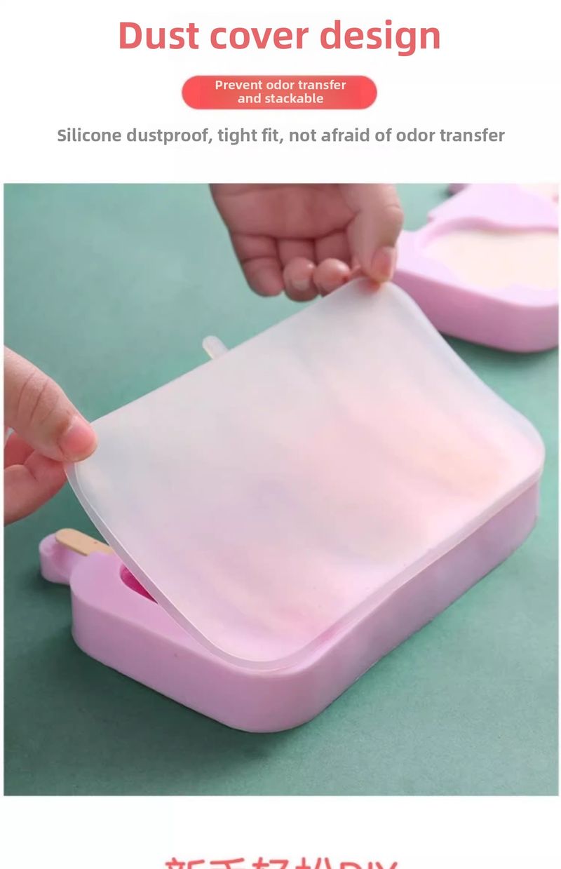 Ice Cream Mold Food Grade Silicone Ice Cream Popsicle Popsicle Ice Cube Ice Box DIY Homemade Creative Mold_voghion.com
