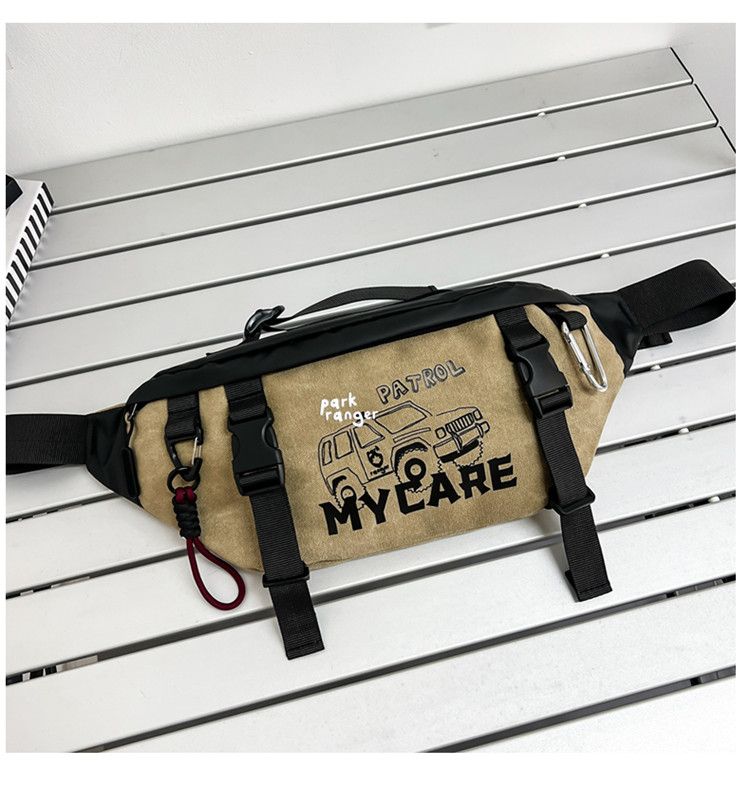 Multifunctional Canvas Outdoor Waterproof Parka Chest Bag_voghion.com