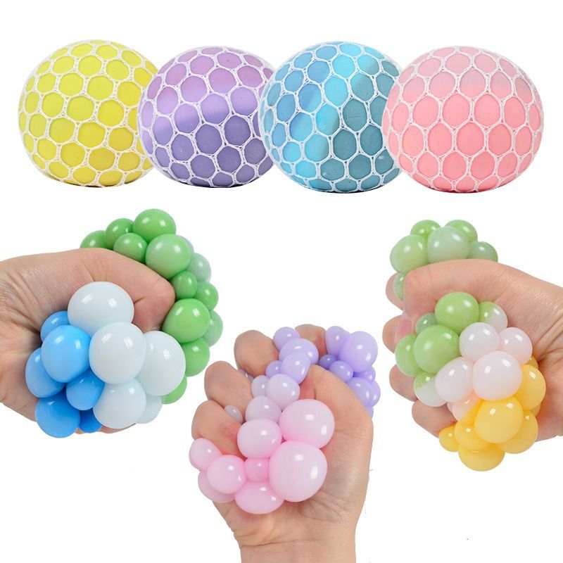 Foam Squishies Decompression Water Ball Squeezing Music Squeeze Venting Grape Ball Decompression Venting Ball Children's Toy_voghion.com