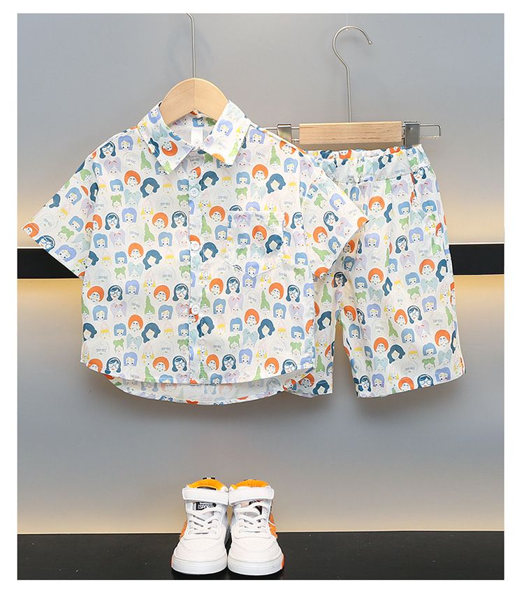 Mère et enfants garçons beau garçon bébé célébrité Internet à la mode décontracté deux pièces costume mince vêtements pour enfants_voghion.com