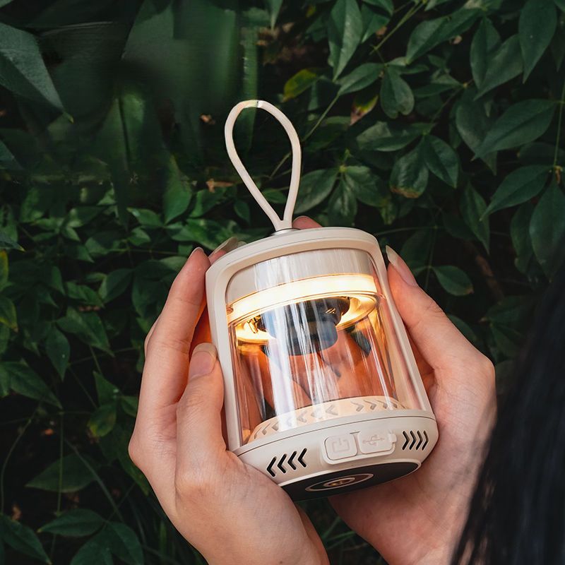 Lanterna da esterno Yinuo con batteria a lunga durata, illuminazione per tenda da campeggio, altoparlante Bluetooth ricaricabile_voghion.com