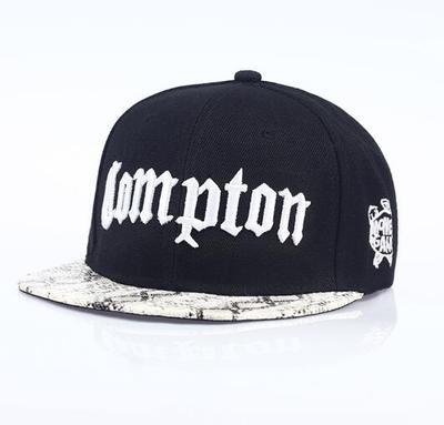 Chapeau Hip Hop Hip Hop à la mode pour hommes et femmes, casquette plate décontractée réglable Compton, chapeau à rabat_voghion.com