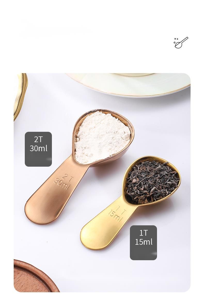 Cucchiaio dosatore per spezie, foglie di tè, latte in polvere, chicchi di caffè in acciaio inossidabile 304, utensili da forno di alta qualità_voghion.com