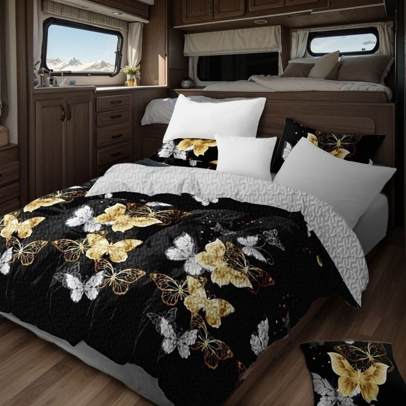 9 Piece Soft All-Season Washed Microfiber Cover Set , Twin/Queen/King/Calking Bedding Set With Pillowcases,Bedspread Print Curtains & Solid Curtains,Print, Moisture-Wicking, Soft ,Cooling, Easy Care_voghion.com